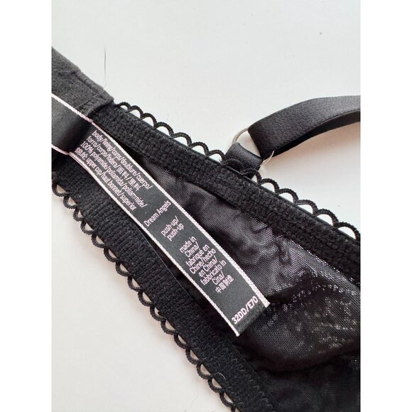 VICTORIA'S SECRET Dream Angels Black Lace Push-Up Bra, Size 32DD - Picture 7 of 8